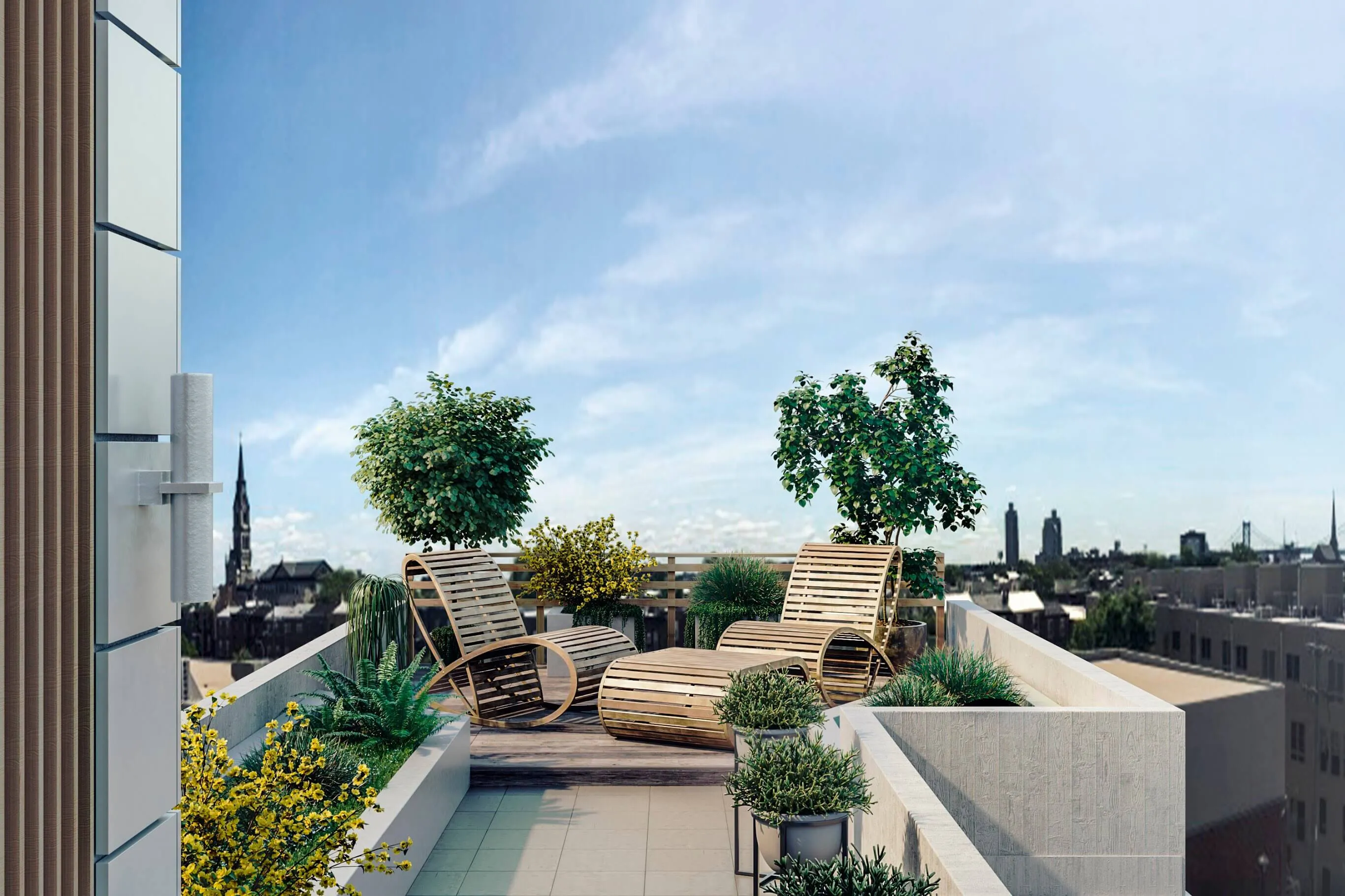 360° virtual tour preview of a Philadelphia rooftop terrace